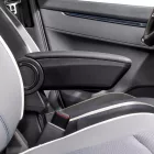 RATI ARMSTER 3 accoudoir FORD FIESTA 2017-2023  [noir,cuir végtalien,coutures rouges,usb/aux Câble]