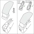 RATI ARMSTER 2 accoudoir CITROEN E-C3 2024-  [gris,cuir végétalien]