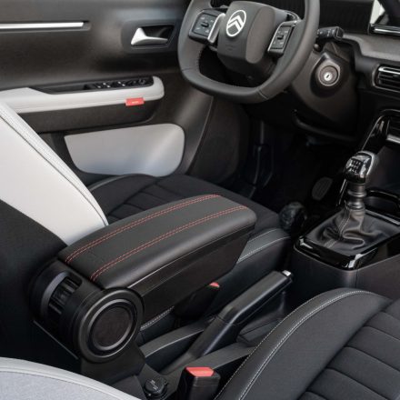 RATI ARMSTER 3 accoudoir CITROEN C3 2024-  [noir,cuir végétalien,coutures rouges]