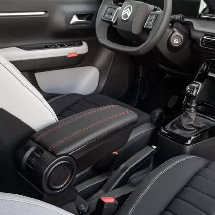 RATI ARMSTER 3 accoudoir CITROEN C3 AIRCROSS 2024-  [noir,cuir végétalien,coutures rouges]