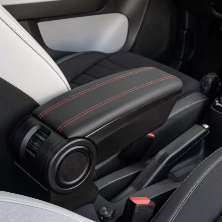 RATI ARMSTER 3 accoudoir CITROEN E-C3 AIRCROSS 2024-  [noir,cuir végétalien,coutures rouges]